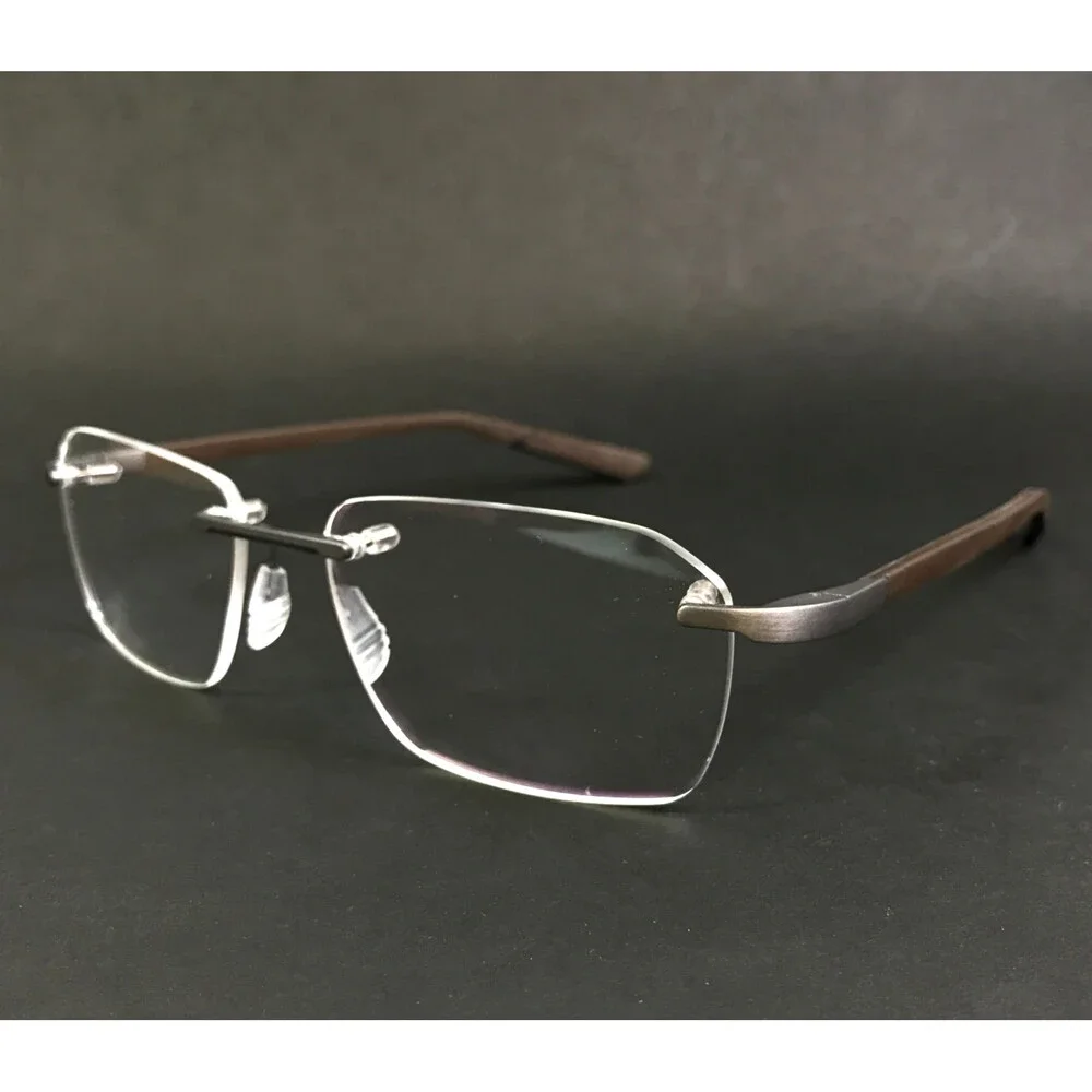McLaren Eyeglasses Frames ML MS-85O09 C03 Brown Gray Rimless Rectangle 55-17-145